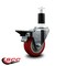 Service Caster 3.5'' Red Poly Swivel 1-3/8'' Expanding Stem Caster with Brake SCC-EX20S3514-PPUB-RED-PLB-138 - alternate 3